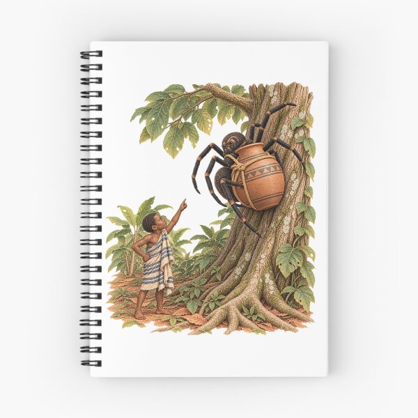 Item preview, Anansi and the Pot of Wisdom — Akan Folk Tale Art designed and sold by Larkfound Studio.