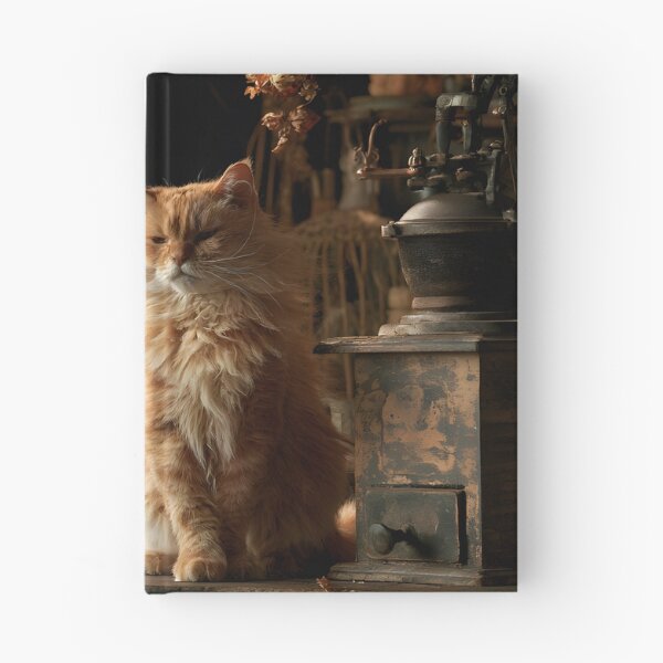 Item preview, Ginger Cat in an Autumn Coffee Corner designed and sold by Purrista Studio.