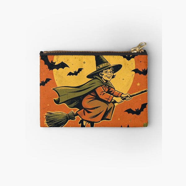 Item preview, Vintage Halloween Witch Flying Moon Retro designed and sold by Robert Lucio.