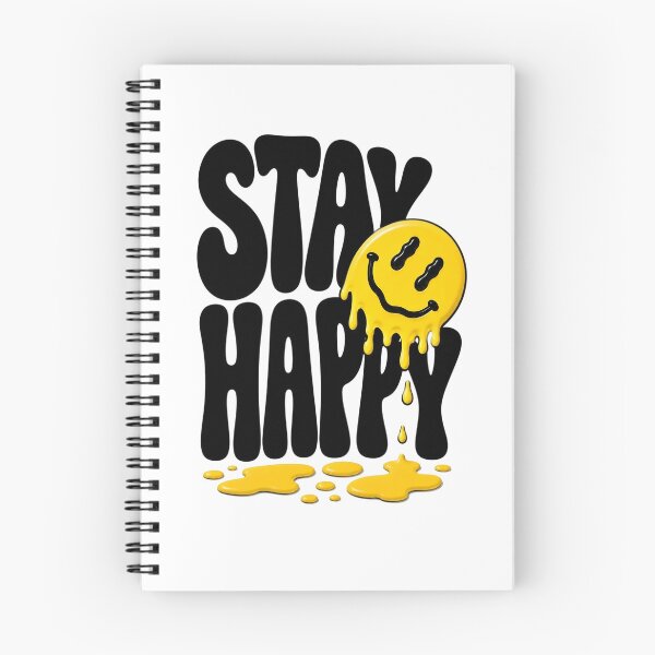 Item preview, Stay Happy Melting Smiley Face Positive Vibes designed and sold by Kruti Collection.