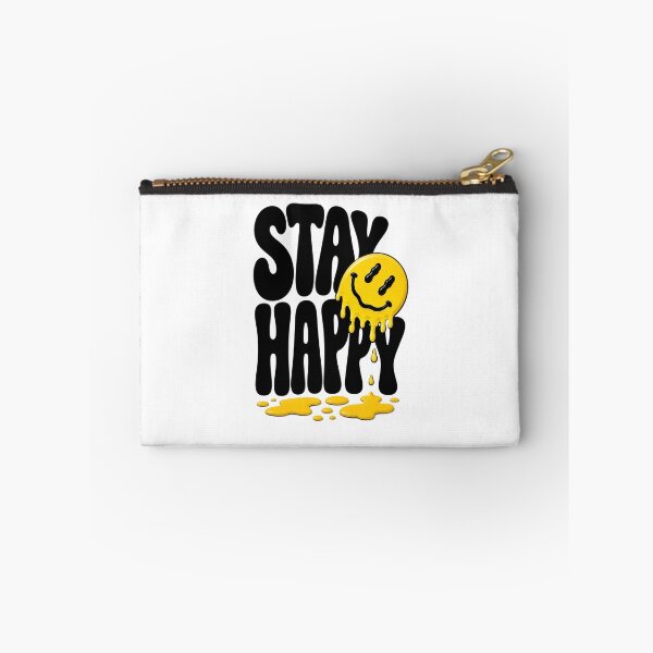 Item preview, Stay Happy Melting Smiley Face Positive Vibes designed and sold by Kruti Collection.
