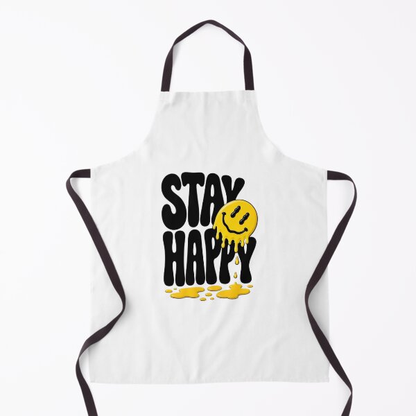 Item preview, Stay Happy Melting Smiley Face Positive Vibes designed and sold by Kruti Collection.