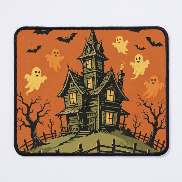 Item preview, Vintage Haunted House Ghosts Retro Halloween designed and sold by Robert Lucio.