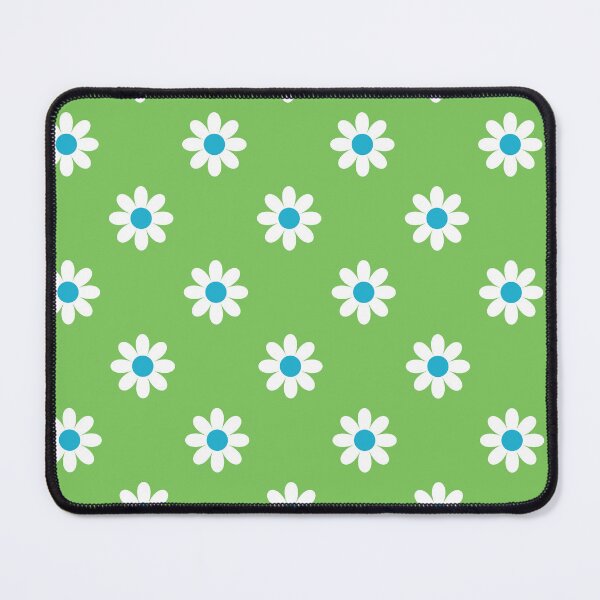 Item preview, Retro Ditsy Daisy in Apple Green and Turquoise designed and sold by YesterdayColl.