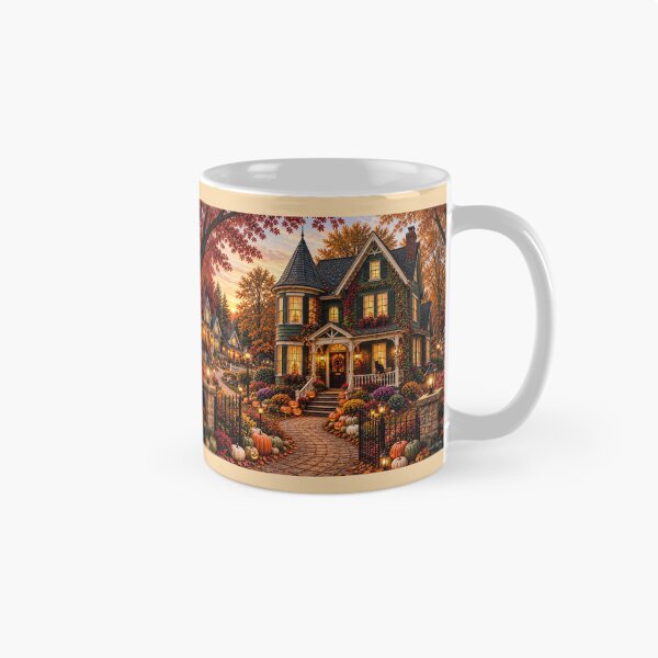 Item preview, The Pumpkin House — Cozy Victorian Halloween Cottage in an Autumn Neighborhood designed and sold by Novel Works Studio.