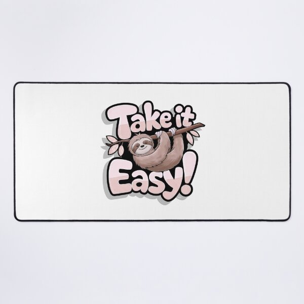 Item preview, Take It Easy Sloth Hanging on Branch Cute Relaxing Quote designed and sold by Kruti Collection.