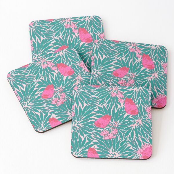 Item preview, Butterfly + Daisy Floral in Mint + Pink designed and sold by YesterdayColl.