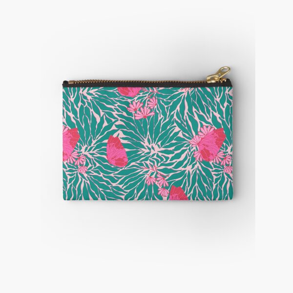 Item preview, Butterfly + Daisy Floral in Mint + Pink designed and sold by YesterdayColl.