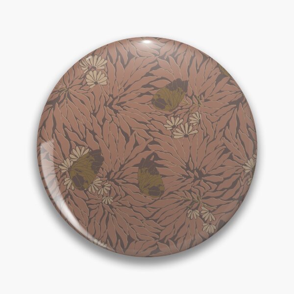 Item preview, Butterfly + Daisy Floral in Pantone Mocha Mousse designed and sold by YesterdayColl.