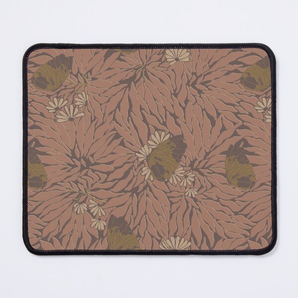 Item preview, Butterfly + Daisy Floral in Pantone Mocha Mousse designed and sold by YesterdayColl.
