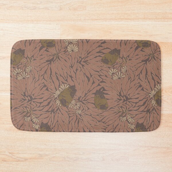 Item preview, Butterfly + Daisy Floral in Pantone Mocha Mousse designed and sold by YesterdayColl.