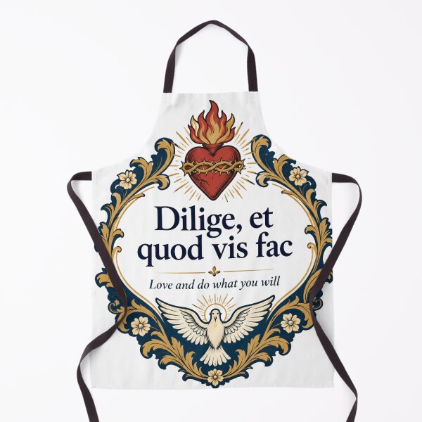 Item preview, Sacred Heart Dilige Et Quod Vis Fac Latin Quote Emblem designed and sold by QCena.