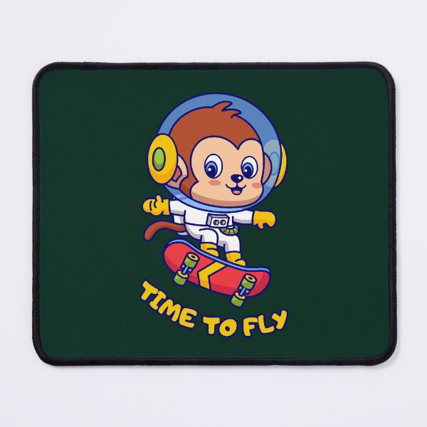Item preview, a monkey in an astronaut suit on a flying skateboard Active  designed and sold by PoppyIslandShop.