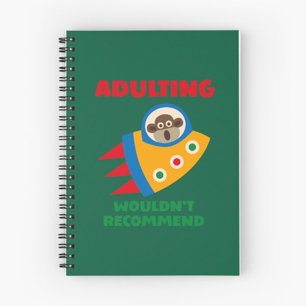 Item preview, Adulting, Wouldn_t Recommend - Sock Monkey in Colourful Flying Rocket designed and sold by PoppyIslandShop.