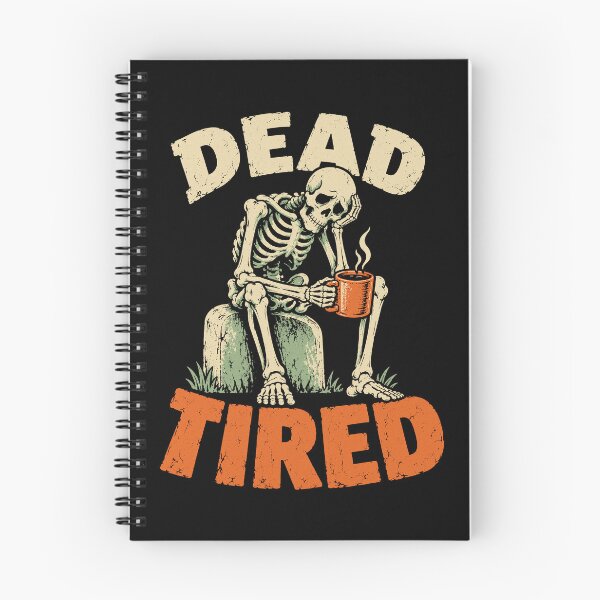 Item preview, Dead Tired – Vintage Halloween Coffee Skeleton designed and sold by TheAsura.