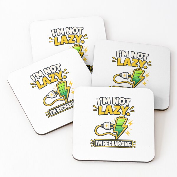 Item preview, I'm Not Lazy I'm Recharging Funny Battery Humor designed and sold by CdnVeteranGraphics .