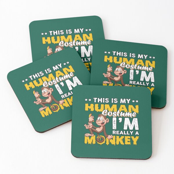 Item preview, Halloween Monkey Design, This is my Human Costume, I_m Really a Monkey  designed and sold by PoppyIslandShop.