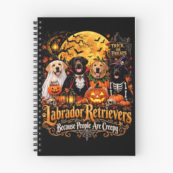 Item preview, Best Seller Halloween Labrador Retriever Gathering Funny Vintage Retro Style designed and sold by ArcaneArtistry.