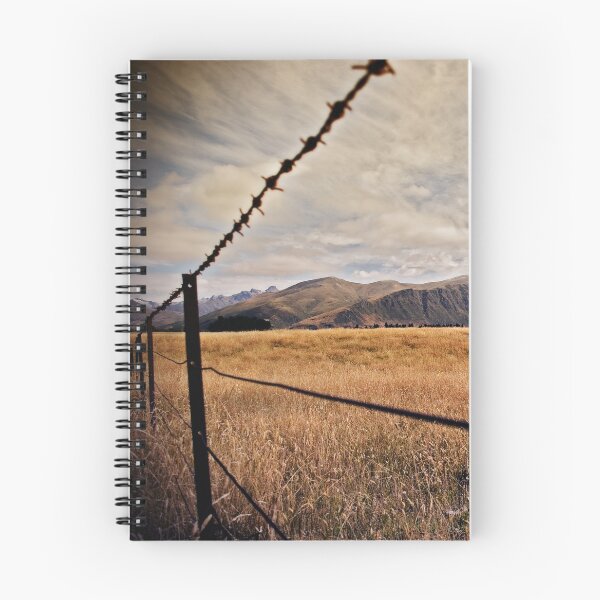 Item preview, Mackenzie Country Barbed Wire Landscape — Golden Tussock, New Zealand designed and sold by kornkobart.
