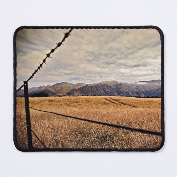 Item preview, Mackenzie Country Barbed Wire Landscape — Golden Tussock, New Zealand designed and sold by kornkobart.