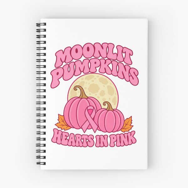 Item preview, Moonlit Pumpkins Hearts in Pink designed and sold by LuveraxArt.