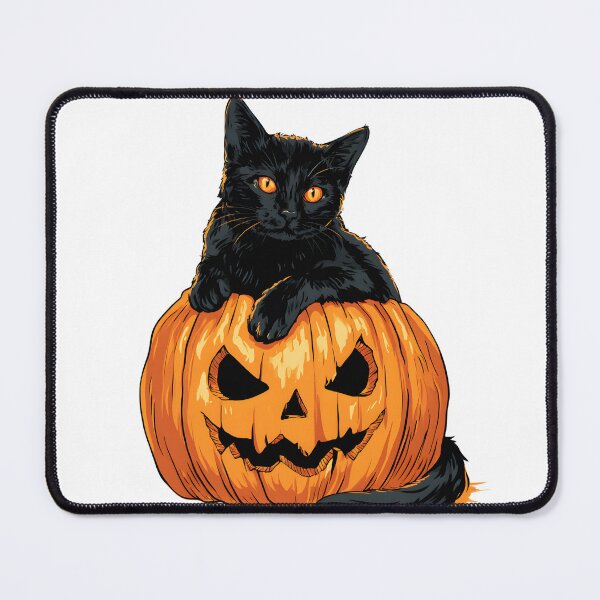 Item preview, Black Cat Hugging a Jack o Lantern designed and sold by Purrista Studio.