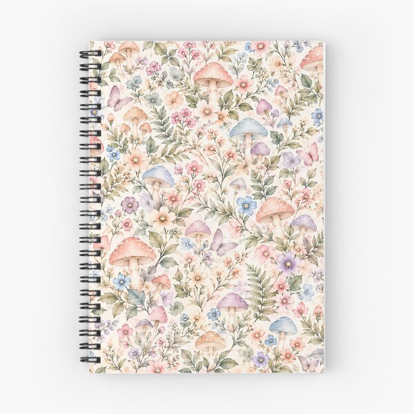 Item preview, Pastel Mushroom Garden – Enchanted Watercolor Woodland Pattern designed and sold by HO•Designs.