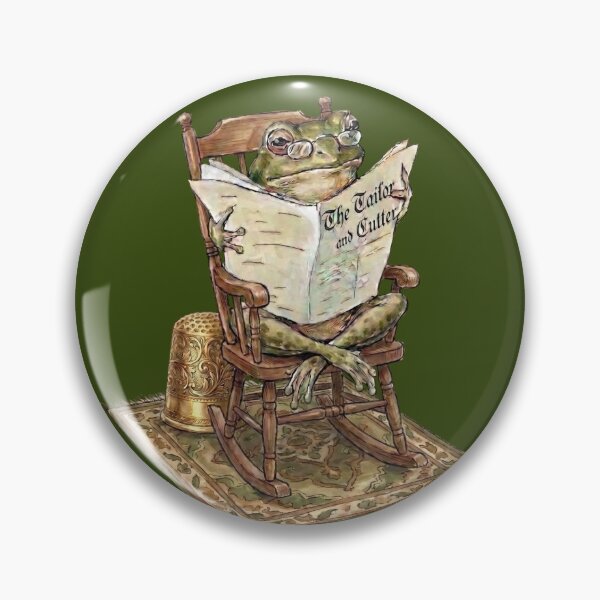 Item preview, Frog Reading Newspaper in Rocking Chair designed and sold by Merli7.