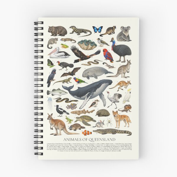 Item preview, Animals of Queensland Retro Style Identification Chart designed and sold by kakarikihill.