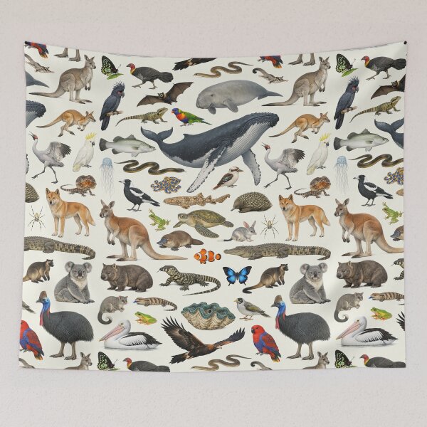 Item preview, Animals of Queensland Retro Style Identification Chart designed and sold by kakarikihill.