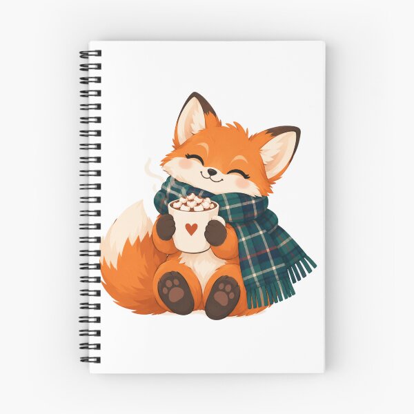 Item preview, Cute Autumn Fox Hot Chocolate Marshmallow Kawaii designed and sold by CorgiCoffeeHub.