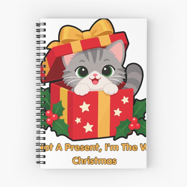 Item preview, I'm Not A Present I'm The Whole Christmas - Cute Cat In Gift Box Kawaii Holiday designed and sold by Neworld24.