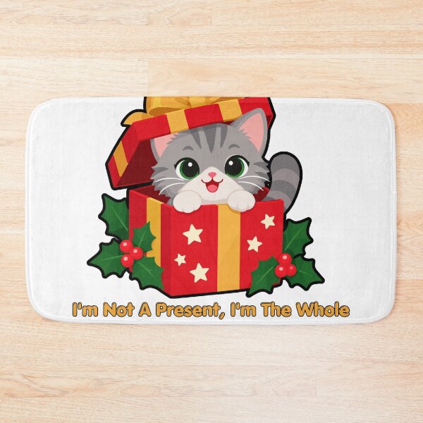 Item preview, I'm Not A Present I'm The Whole Christmas - Cute Cat In Gift Box Kawaii Holiday designed and sold by Neworld24.