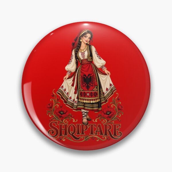 Item preview, Albanian woman in traditional dress Shqiptare Design designed and sold by VisualLine.al.