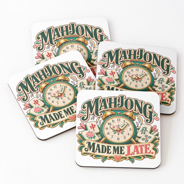 Item preview, Mahjong Made Me Late Funny Player Humor designed and sold by Quirkloomstudio.