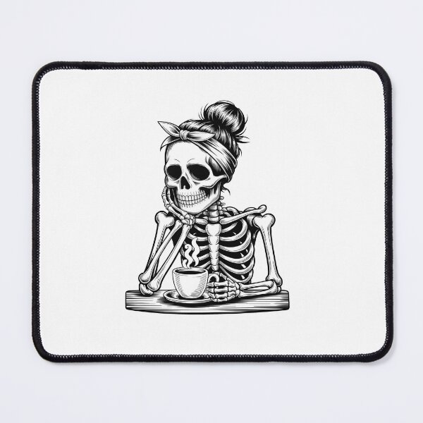 Item preview, Skeleton Coffee Mom Messy Bun Halloween Spooky Coffee Lover designed and sold by limanol.