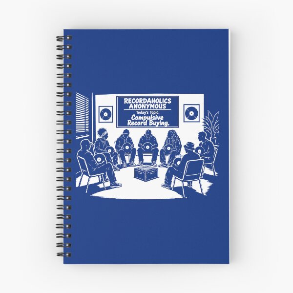 Item preview, Funny Recordaholic Anonymous Vinyl Addict Meeting Cartoon designed and sold by BASS-CULTURE.