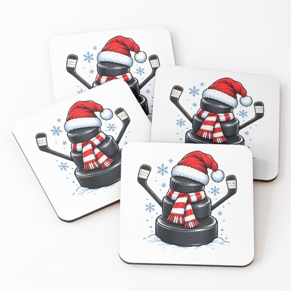 Item preview, Festive Hockey Puck Snowman Christmas Winter Hockey designed and sold by Moizento.
