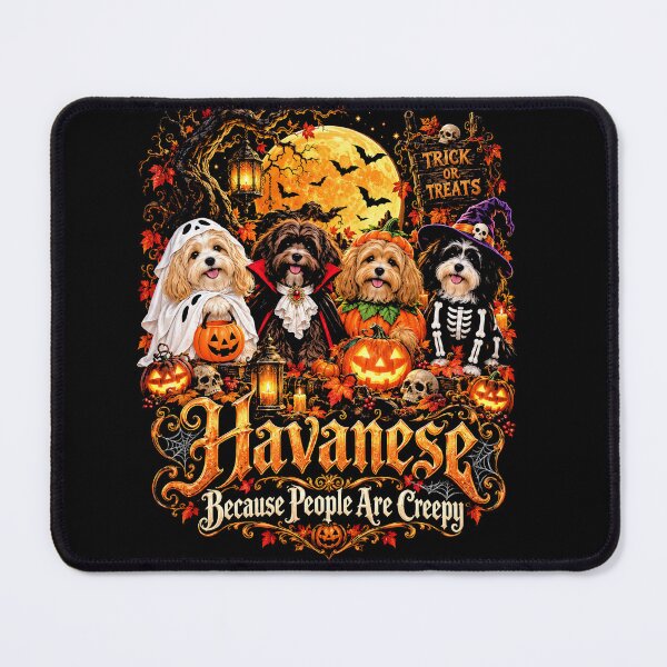 Item preview, Best Seller Havanese Halloween Moonlit Mischief Funny Vintage Retro Style designed and sold by ArcaneArtistry.
