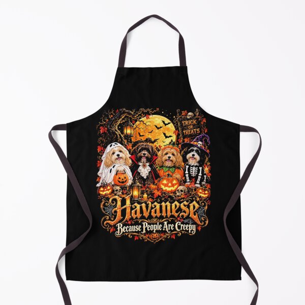 Item preview, Best Seller Havanese Halloween Moonlit Mischief Funny Vintage Retro Style designed and sold by ArcaneArtistry.