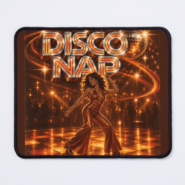 Item preview, DISCO NAP - Retro 70s Dancer & Chrome Lettering designed and sold by DiamondSkyShirt.