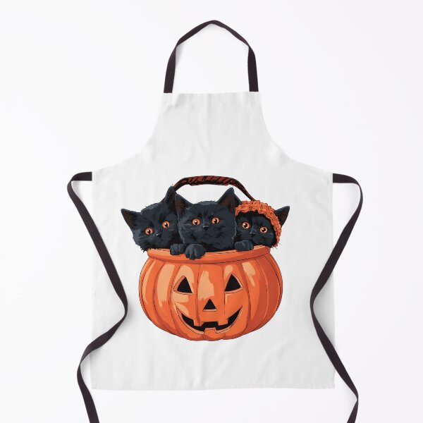 Item preview, Three Black Kittens in a Pumpkin Bucket designed and sold by Purrista Studio.