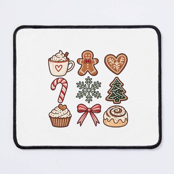 Item preview, Christmas Gingerbread Treats Design – Cute Holiday Hot Cocoa, Gingerbread Cookie, Candy Cane & Christmas Tree designed and sold by MAPDDesigns.
