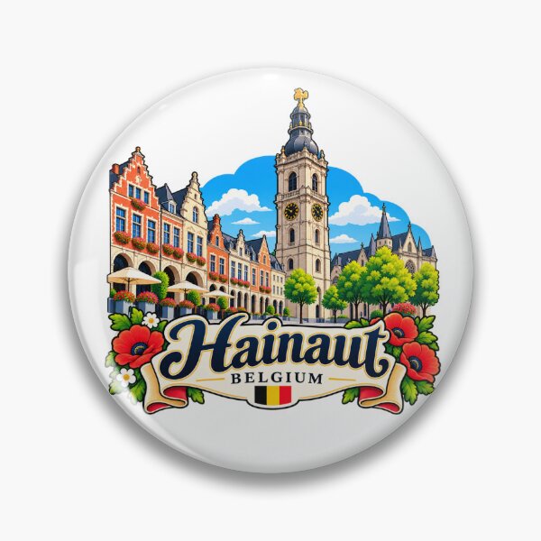 Artikelvorschau, Hennegau, Belgien – Historisches Mons-Design entworfen und verkauft von Myra365Art.
