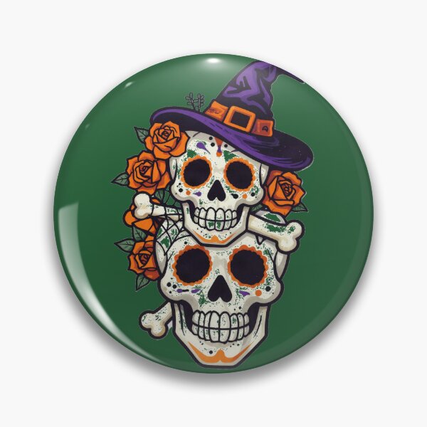 Item preview, Halloween Witch Skull Floral Design designed and sold by Canislupus80.
