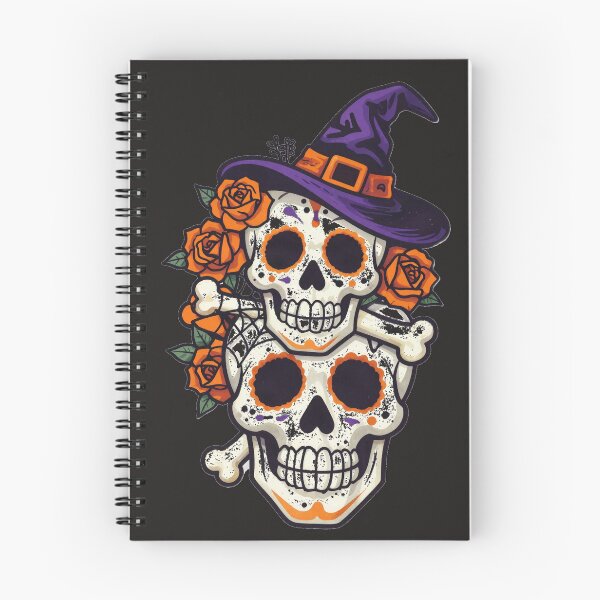 Item preview, Halloween Witch Skull Floral Design designed and sold by Canislupus80.