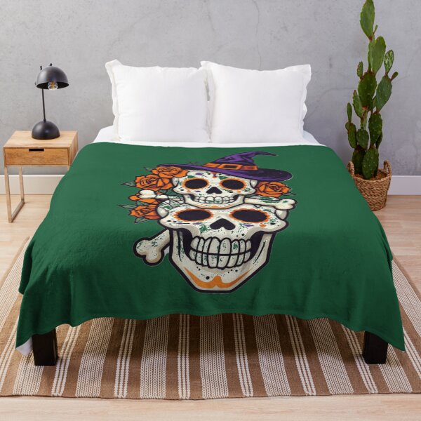 Item preview, Halloween Witch Skull Floral Design designed and sold by Canislupus80.