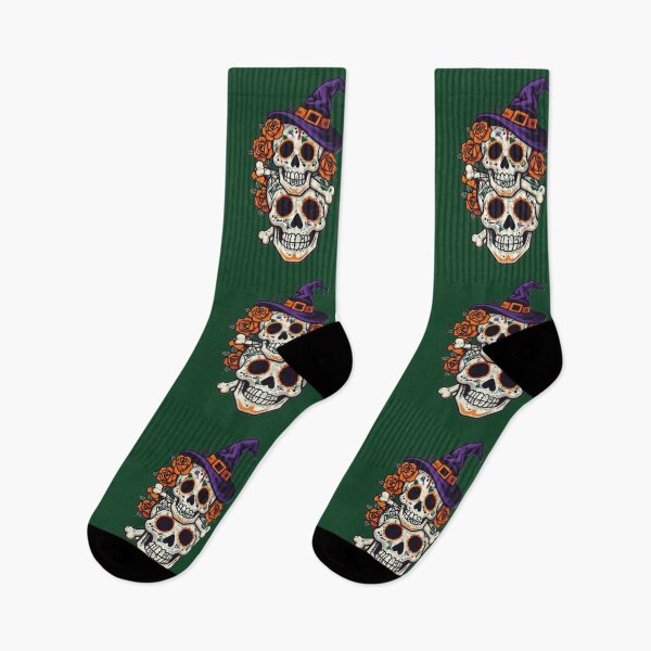 Item preview, Halloween Witch Skull Floral Design designed and sold by Canislupus80.