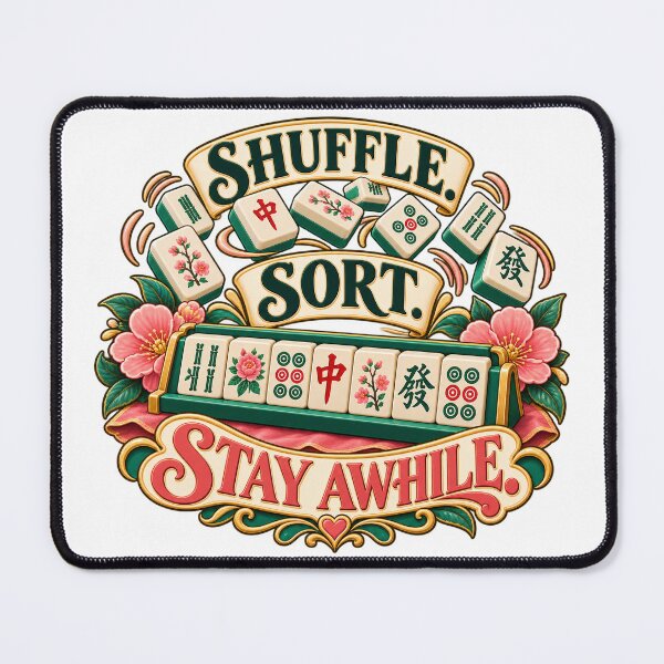 Item preview, Shuffle Sort Stay Awhile Mahjong designed and sold by Quirkloomstudio.