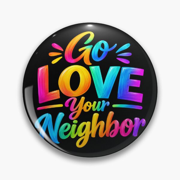 Item preview, Go Love Your Neighbor – Bold Vibrant Brush Lettering Typography designed and sold by D-Islamic.